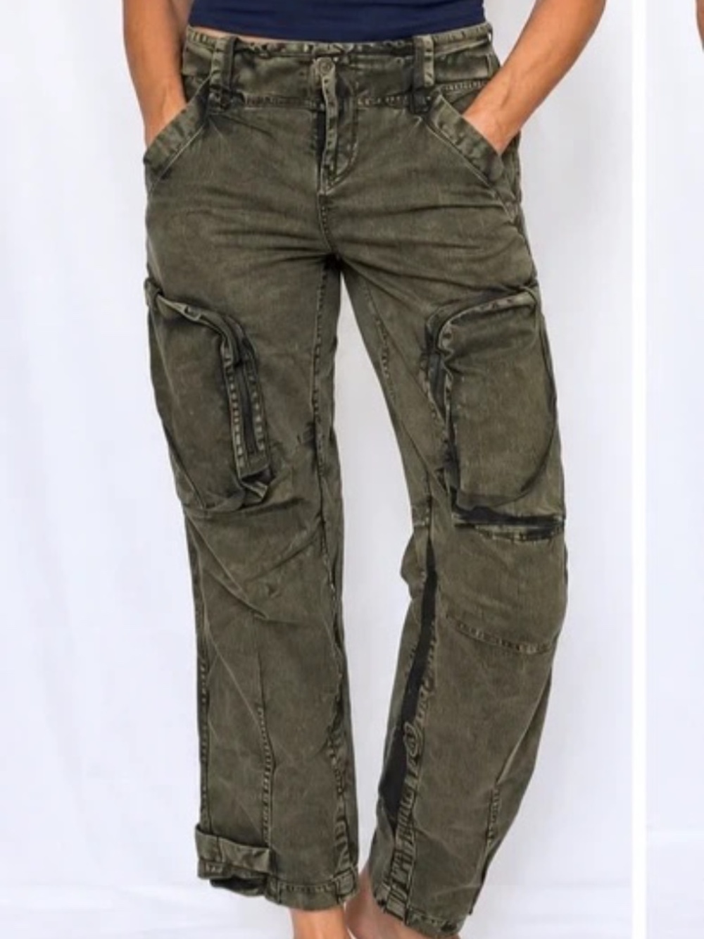 Free People We The Free Olive Utility Cargo Pants XS